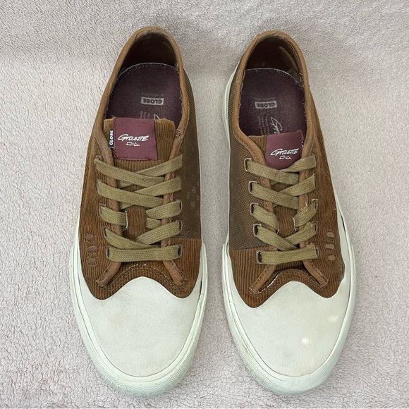 Globe Gillette Corduroy Skate Sneakers-Brown/Ivory-Men’s 9-Casual-Streetwear - Picture 9 of 11